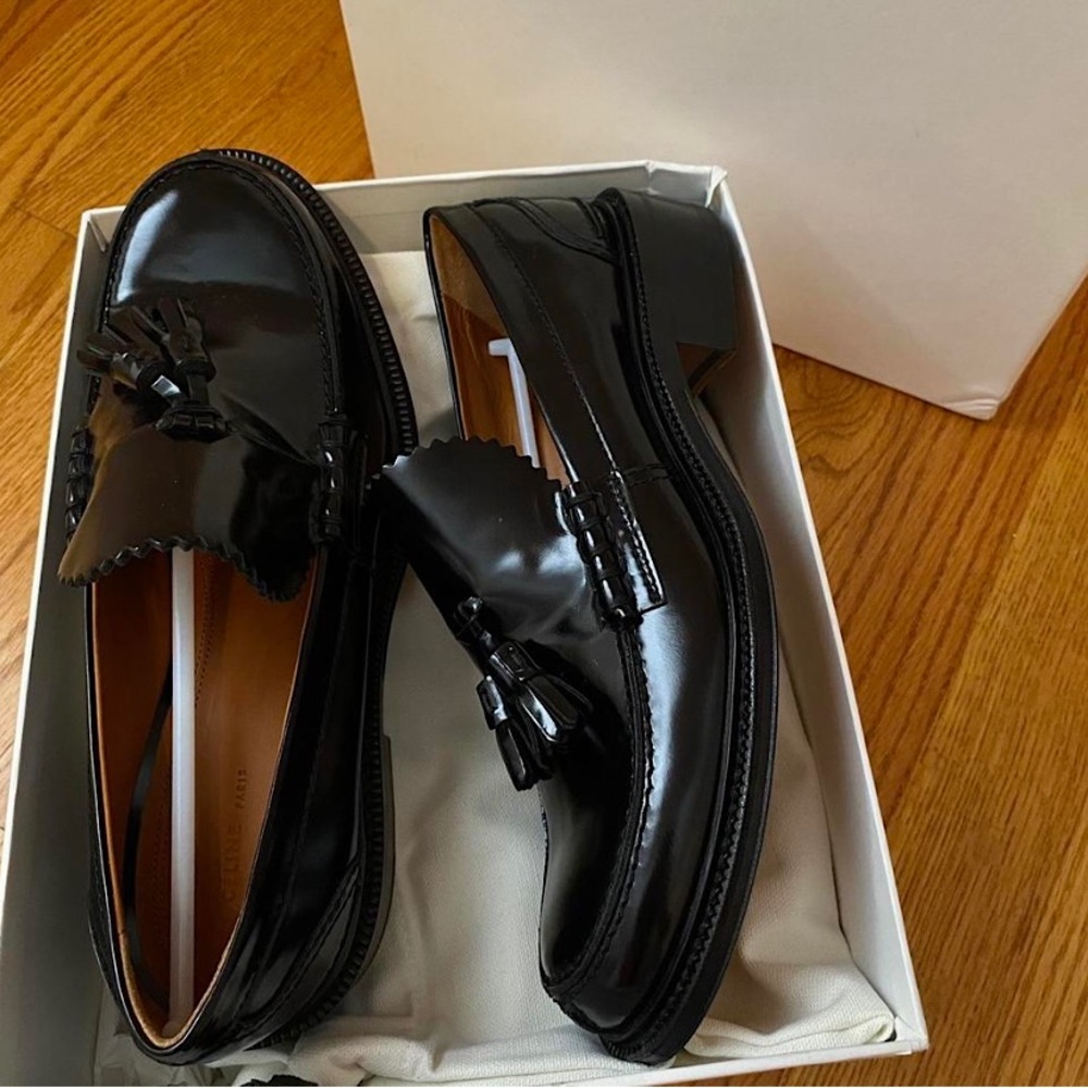 Brand new black Céline loafers